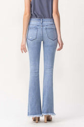 Lovervet Full Size Evie High Rise Fray Flare Jeans Ins Street